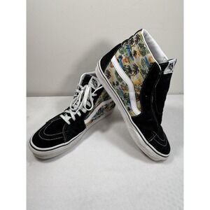 Vans Sk8-Hi Aloha Hula High Top Sneakers Tropical Print M 10.5 W 12 Hawaii Flaw